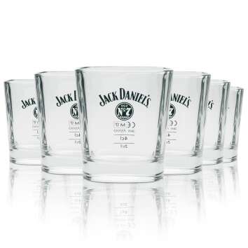 6x Jack Daniels Whiskey  Glas Tumbler 270ml