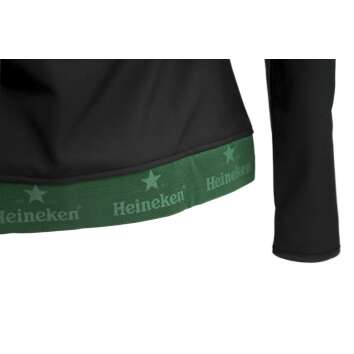 Heineken Bier Jacke Damen Gr. L Schwarz/Grün Softshell mit Reißverschluss