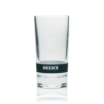 6x Becks Bier Glas Longdrink 250ml grauer Streifen