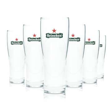 6x Heineken Bier Glas 0,25l Becher Pokal  Gläser...
