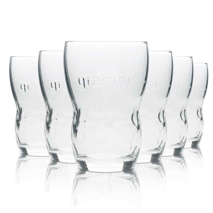 6x Granini Saft Glas Cocktail Tulpe Neu OVP Gastro Gläser Longdrink Bar Logo 