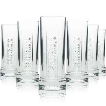 6x Moskovskaya Vodka Glas Longdrink Relief 300ml Rastal