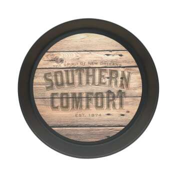 Southern Comfort Whiskey Tablett Holzoptik Gastro Gläser Seviertablett Gummiert
