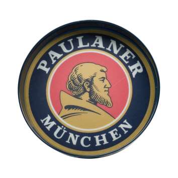 1x Paulaner Bier Tablett blau Logo