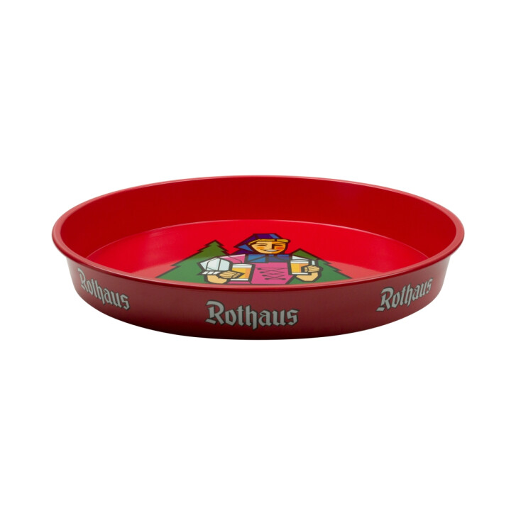 1x Rothaus Bier Tablett rot Metall
