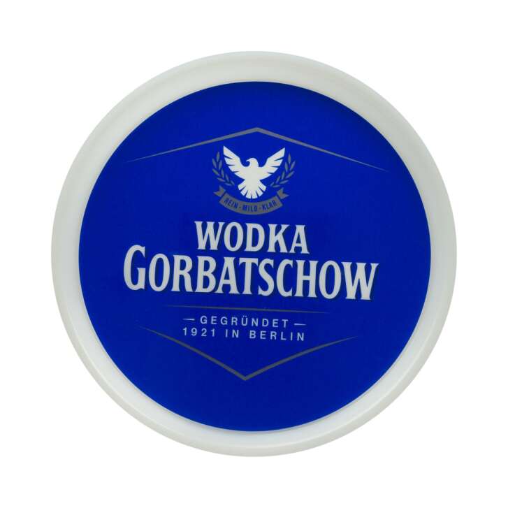 XL Gorbatschow Vodka Fahne 3 Eckig blau Banner 300x300x300 Trapez Reklame Deko