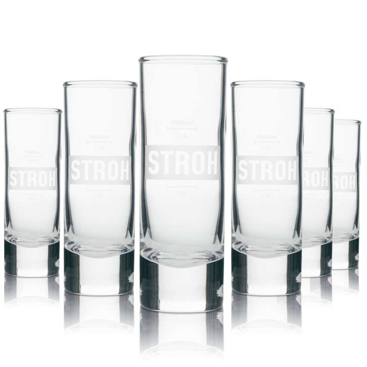 12x Stroh Rum Glas Shotglas 4cl