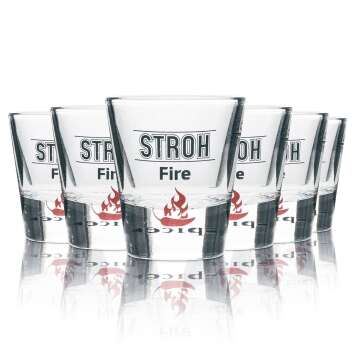 6x Stroh Rum Glas Shotglas 2cl