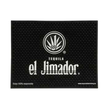 1x El Jimador Tequila Barmatte schwarz 4eckig 35x28