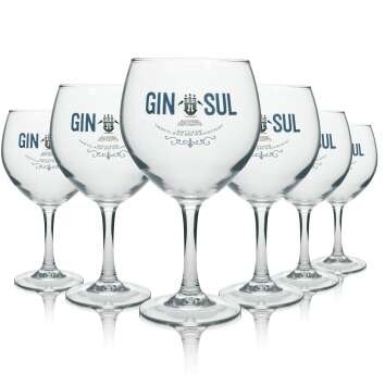 6x Gin Sul Glas 0,62l Copa Ballon Gläser Gin-Tonic...