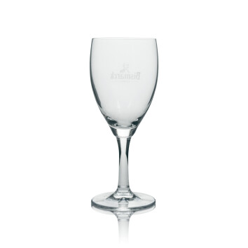 6x Bismarck Wasser Glas Wasserkelch weiße Schrift mit Kopf Ritzenhoff 26cl