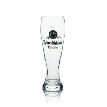 6x Benediktiner Bier Glas Weizen 0,5l Rastal