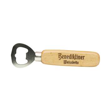 1x Benediktiner Bier Flaschenöffner Holz