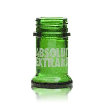 6x Absolut Vodka Kunststoff Glas Shot Extrakt grün...