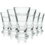 6x Fernet Branca Glas Reliefdesign V-Form Schnapsgläser Shotgläser Likörgläser