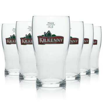 6x Kilkenny Bier Glas Longdrink 300ml sahm