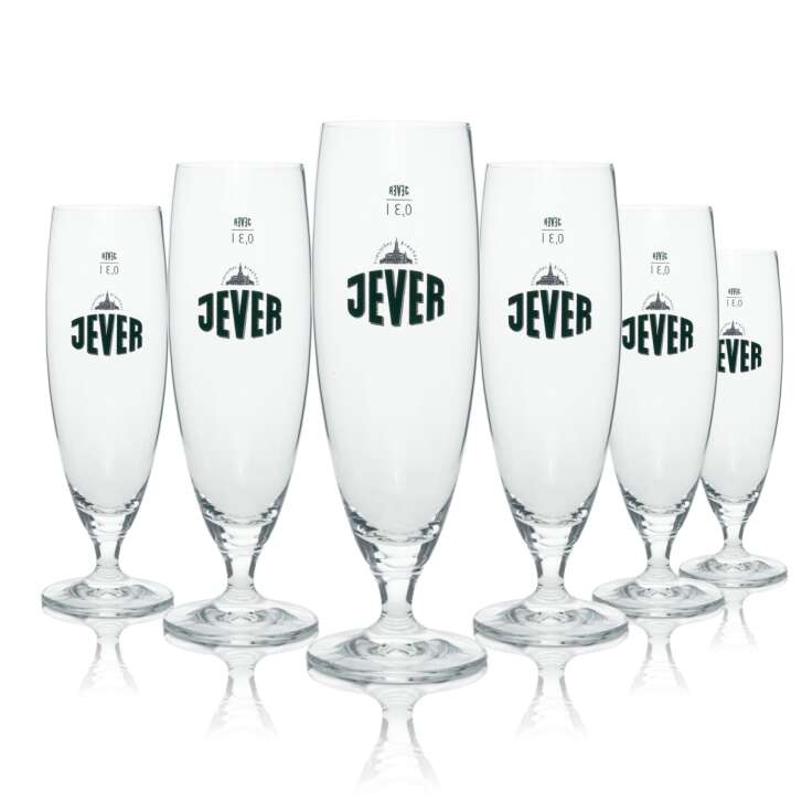 6x Jever Bier Glas 0,3l Pokal Tulpe Gläser Pilsener Gastro Geeicht Brauerei Nord