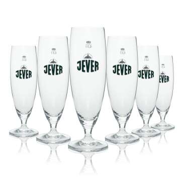 6x Jever Bier Glas 0,3l Pokal Tulpe Gläser Pilsener...