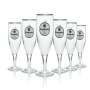 6x Krombacher Bierglas 0,2l Exklusiv Pokalgläser Biertulpen Pilstulpen Goldrand