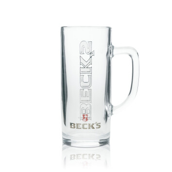 6x Becks Bier Glas 0,5l Krug Donau Sahm