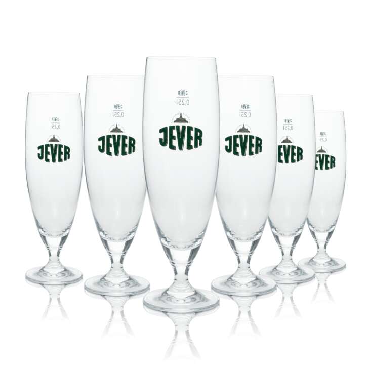 12x Jever Bier Glas Pokal 0,25l