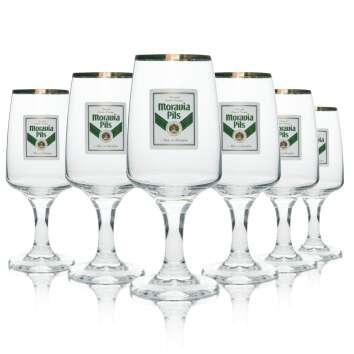 12x Moravia Bier Glas Pokal Moravia Pils 200ml Ritzenhoff