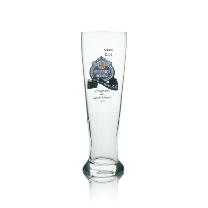 6x Schneider Weisse Bier Glas Braukunst für Weissbierkenner 0,5l Sahm