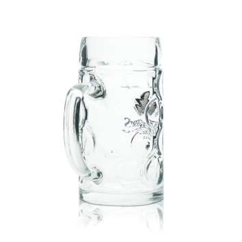6x Fischers Hell Bier Glas 0,5l Krug Isar Seidel Henkel Gläser Humpen Krüge Beer