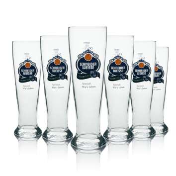 6x Schneider Weisse Bier Glas 0,5l Weizenglas...