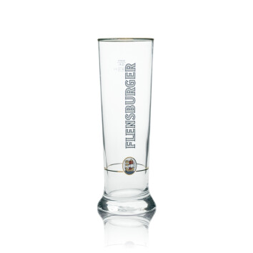 6x Flensburger Bier Glas 0,4l Exclusiv-Tumblers Vancouver Sahm Goldrand