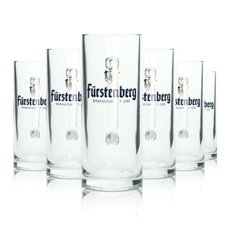 6x Fürstenberg Glas 0,5l Bier Krug Humpen Seidel Gläser Geeicht Gastro Pilsener