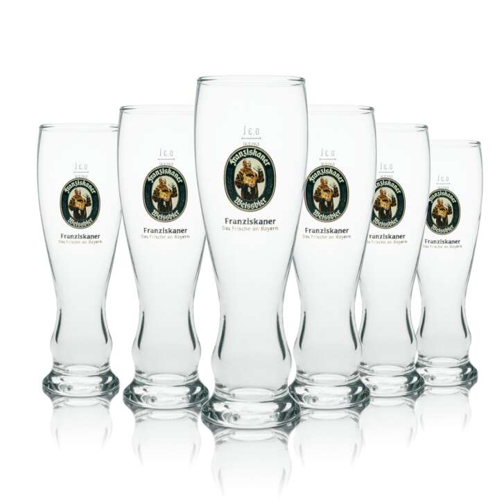 6x Franziskaner Bier Glas 0,3l Weizenglas Das Frische an Bayern Rastal