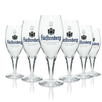 6x F&uuml;rstenberg Bier Glas Pokal 0,2l Rastal
