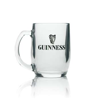 6x Guinness Bier Glas Henkelglas 400ml sahm