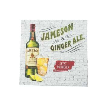 50x Jameson Whiskey Servietten Ginger Ale jetzt probieren 25x25 Gläser Untersetzer