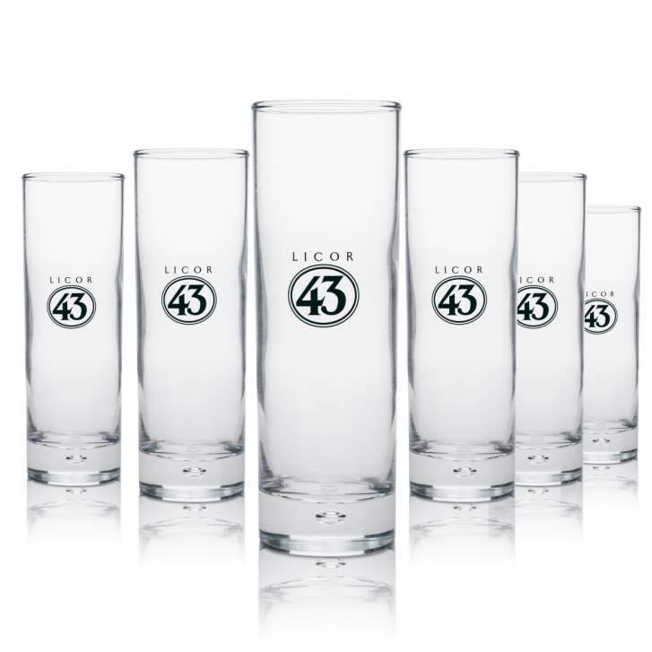 6x Likör43 Likör Glas Shotglas 4cl 2cl Neu Kurze Schnapsglas Gläser Bar Licor 43 