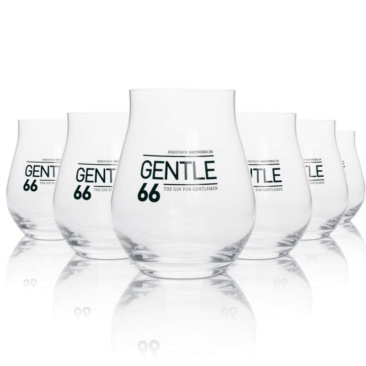 6x Gentle66 Glas 0,42l Gin-Tonic Fizz Tumbler Longdrink Cocktail Ballon Gläser