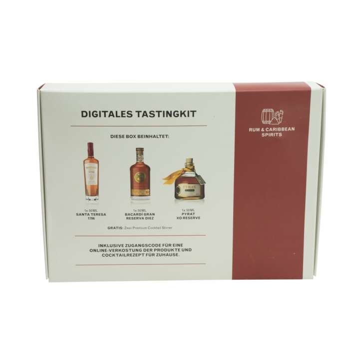 1x Bacardi Rum Tastingkit Digital Rum & Caribbean Spirits 3 Sorten 50ml