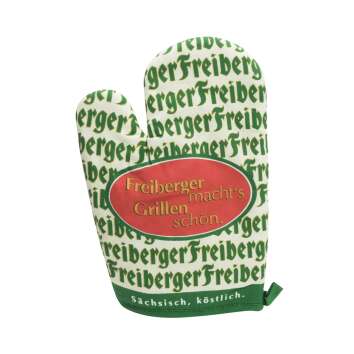 1x Freiberger Bier Handschuh Grillhandschuh gr&uuml;n