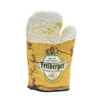1x Freiberger Bier Handschuh Grillhandschuh gelb