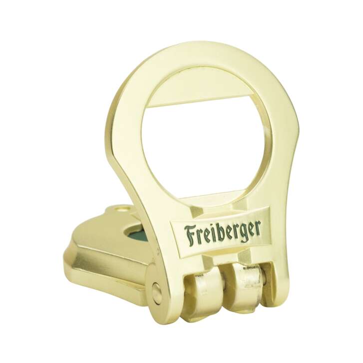 1x Freiberger Bier Flaschenöffner Klappbar gold