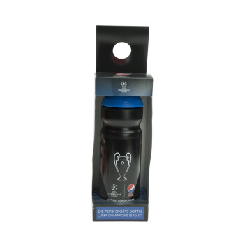 1x Pepsi Softdrinks Trinkflasche schwarz 750ml UEFA Champions League