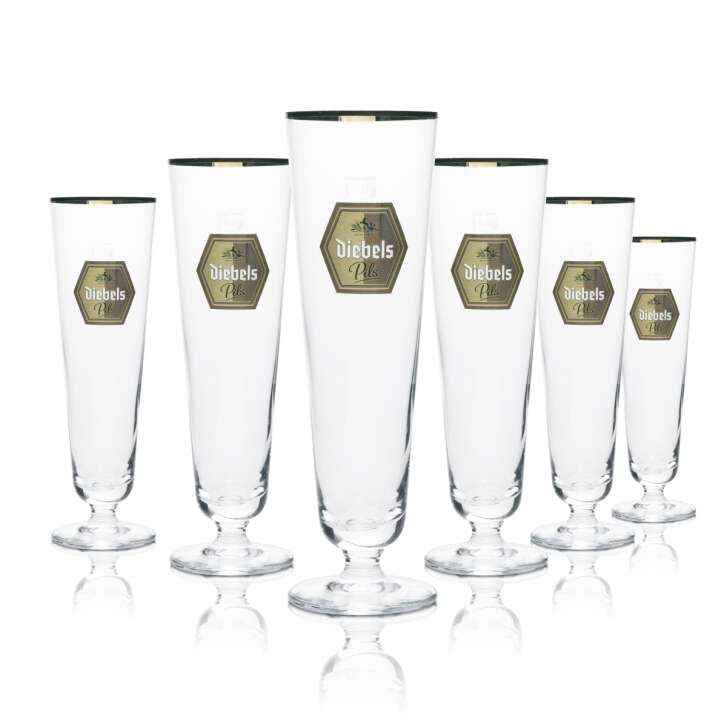 6x Carlsberg Bier Glas Tuborg Tulpe 0,3l Goldrand Ritzenhoff Pokal Gläser Pils 