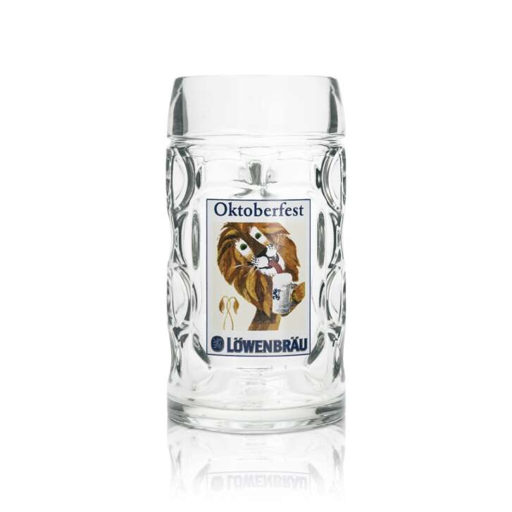 Löwenbräu Glas Krug 0,5l Ton Humpen Seidel Oktoberfest Edition Gläser Bier