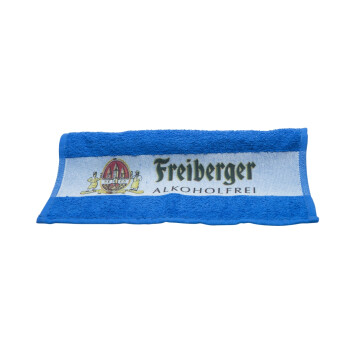 1x Freiberger Bier Handtuch Bar blau klein 50x30