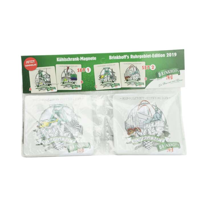 1x Brinkhoffs Bier Magnet-Set Kühlschrankmagnete grau