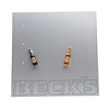 1x Becks Bier Schlüssel-Magnet-Brett Silber