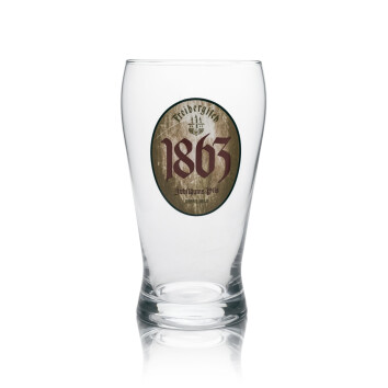 6x Freiberger Bier Glas Jubiläums Pils 1863 0,3