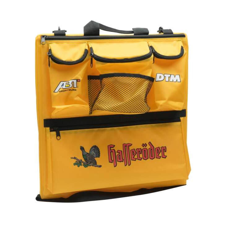 1x Hasseröder Bier Sitzkissen DTM mit Taschen/Fächer