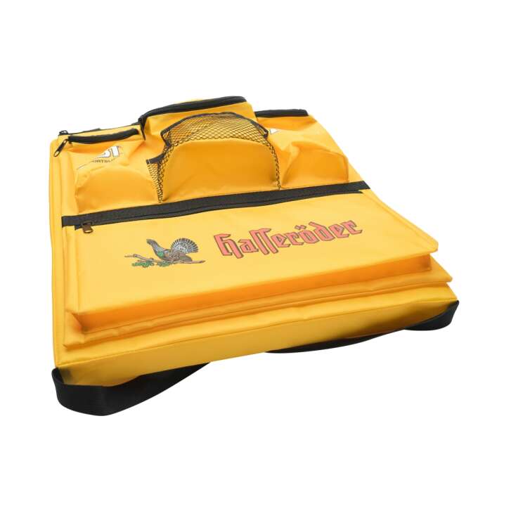 1x Hasseröder Bier Sitzkissen DTM mit Taschen/Fächer